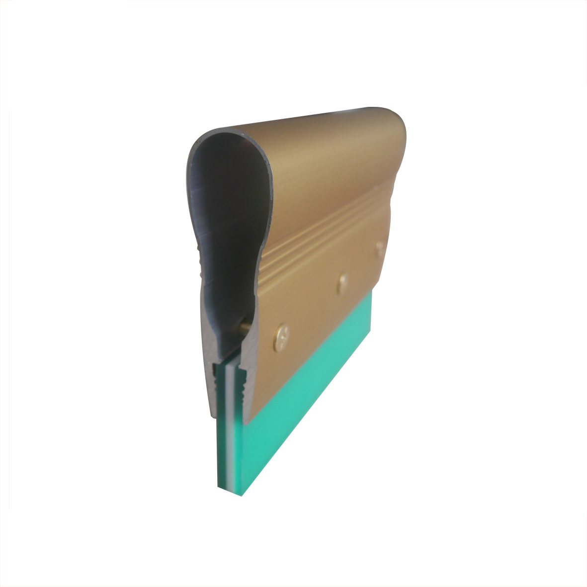 Triple durometer aluminum handle squeegee